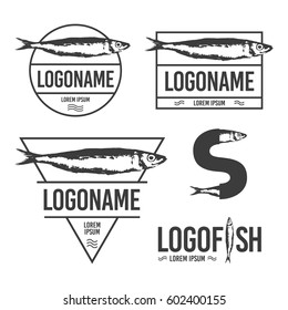 Set of Vector Sea Signs Elements can be used as Logo or Icon with your name and slogan