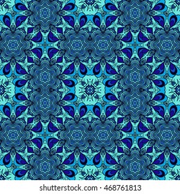 Set of vector seamless abstract pattern. Background for design and fashion. Arabic, Indian patterns