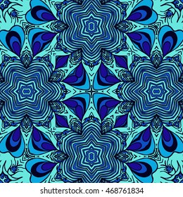 Set of vector seamless abstract pattern. Background for design and fashion. Arabic, Indian patterns