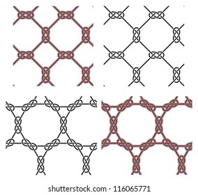 Set of vector seamless ancient celtic design elements
