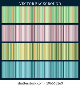 Set of Vector Seamless Backgrounds. Stripped Background in Different Colors