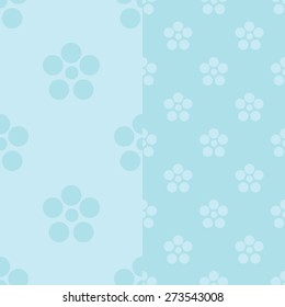 Set of vector seamless floral patterns