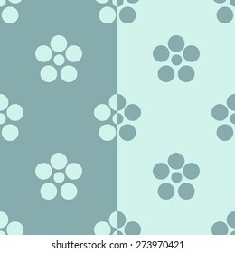 Set of vector seamless floral patterns