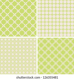 Set vector seamless flower pattern background