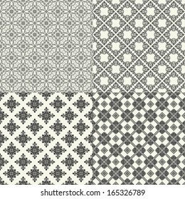 Set of vector seamless pattern