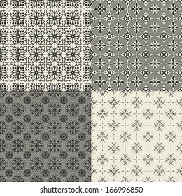 Set of vector seamless pattern 