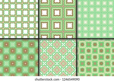 Set of Vector seamless pattern with abstract geometric style. Repeating sample figure and line. For fashion interiors design, wallpaper, textile industry.