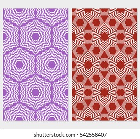 set of Vector seamless pattern with abstract floral and leave style. Repeating sample figure and line.