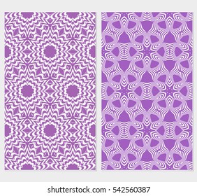 set of Vector seamless pattern with abstract floral and leave style. Repeating sample figure and line.