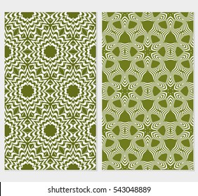 set of Vector seamless pattern with abstract floral and leave style. Repeating sample figure and line. For modern interiors design, wallpaper, textile industry