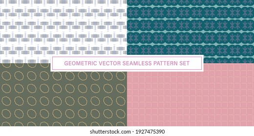 Set of vector Seamless Pattern background, geometrical texture ornament.