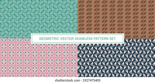 Set of vector Seamless Pattern background, geometrical texture ornament.