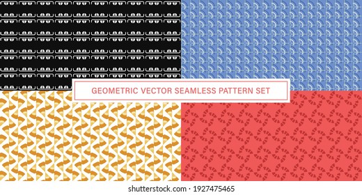 Set of vector Seamless Pattern background, geometrical texture ornament.