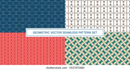 Set of vector Seamless Pattern background, geometrical texture ornament.