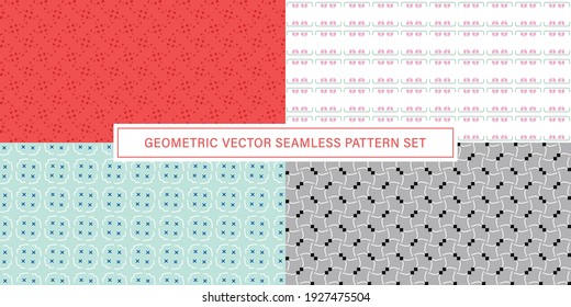 Set of vector Seamless Pattern background, geometrical texture ornament.