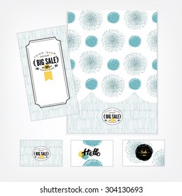 Set of vector seamless pattern design template, identity element cards for sail, wedding invitations (save dat), invitation, envelope, valentine, scrapbook,. Wallpaper vector background banner