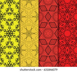 set of Vector seamless pattern. Geometric ornament. for design, wallpaper, invitation.