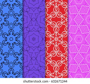 set of vector seamless pattern. modern geometric texture. endless background