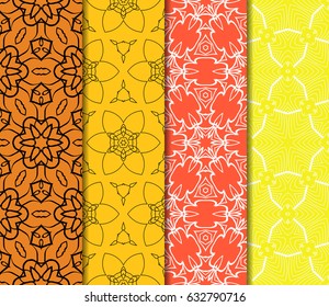 set of vector seamless pattern. modern geometric texture. endless background
