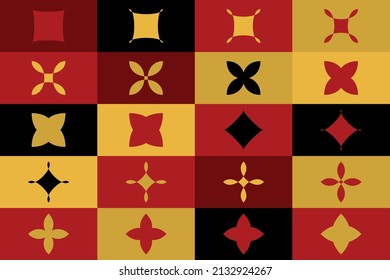 Set of vector seamless pattern texture geometric shapes. Abstract ARCHITECTURAL style coloring background in beautiful colors. Mosaic Texture Decorative Print.