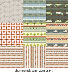 set of vector seamless patterns