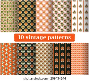Set of vector seamless patterns