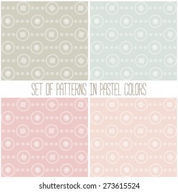 Set of vector seamless patterns.