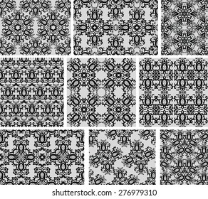 Set of vector seamless patterns  