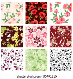 Set of vector seamless patterns. Part 2