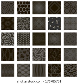 set of vector seamless patterns, tiles. 