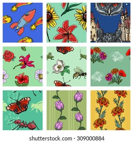 set of vector seamless patterns, volume 2