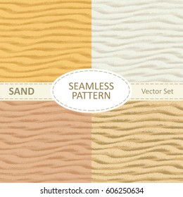 Set of vector seamless sand texture background