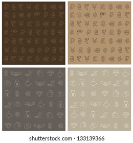 set of vector seamless textures for business/finance design