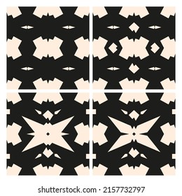 Set of vector seamless vintage abstract patterns
