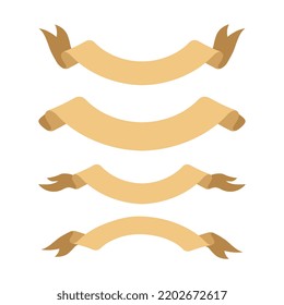 Conjunto de formas vectoriales. Cinta para escribir texto.