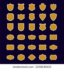 set of vector shield icons in different styles 