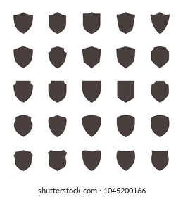 Set Vector Shield Shape Collection