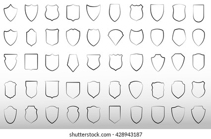 Set of vector shields