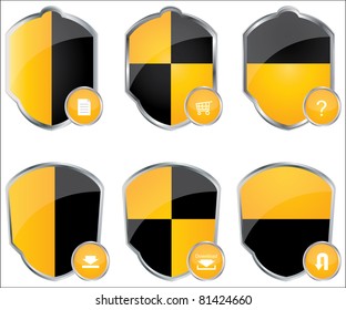 Set of vector shields