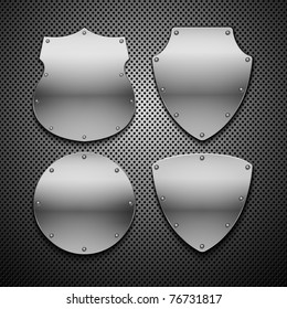 Set of vector shields. Vector illustration. Eps 10