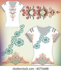 set of vector shirt vintage