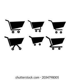Set of vector shopping cart icons 