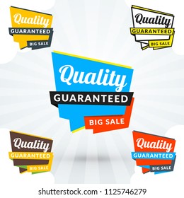 Set of vector shopping lables in different color variations. Vector design elements