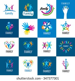 Set Vector Signs Family Union People Stock Vector (Royalty Free ...