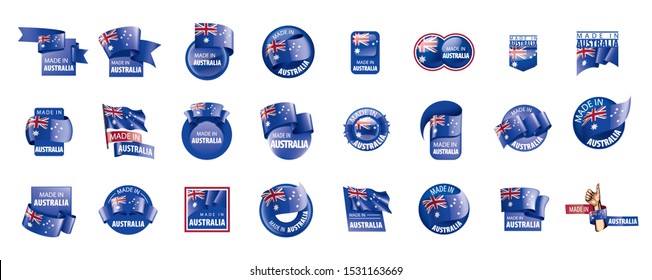 Set of vector signs made in Australia