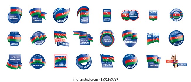 Set of vector signs made in Azerbaijan