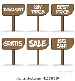 Set of vector signs (sale concept)