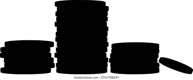 Un conjunto de ilustraciones de silueta de Vector de contenedores cilíndricos en diferentes tamaños para almacenamiento o diseño de embalaje