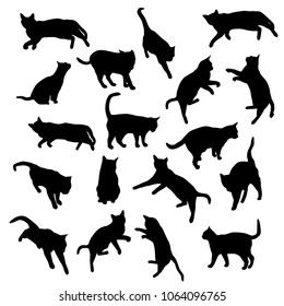 Siberian Husky Silhouette Collection Black Vector Stock Vector (Royalty ...