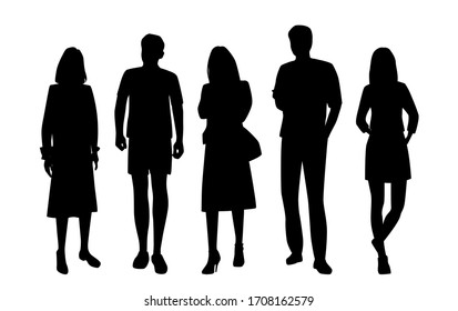 Teacher Girls Together Silhouette Vector Stock Vector (Royalty Free ...